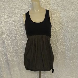 Lululemon power dance tank black/grey size 4